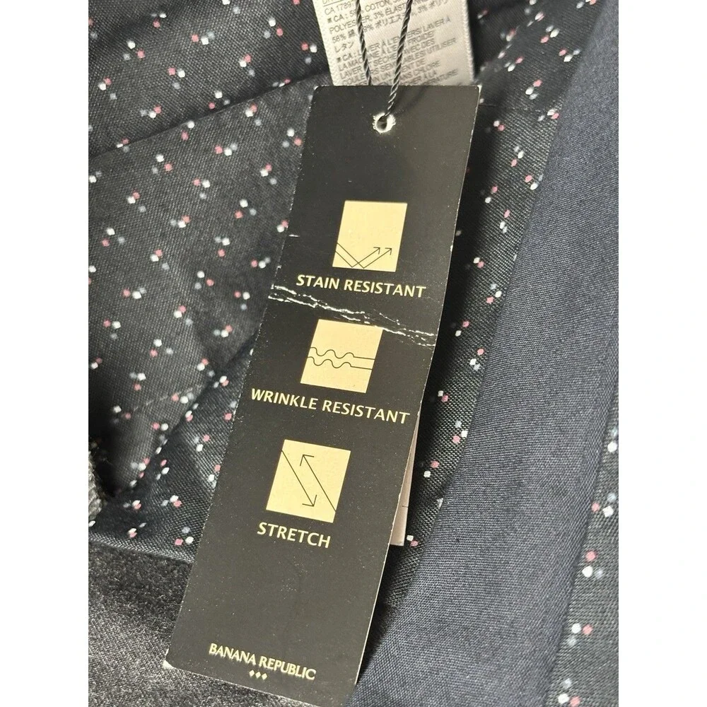Banana Republic Dress Pants Mens Size 34x30 Gray NWT Standard Stretch Fit